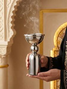 Modern Artistic Metal <b>Bakhoor</b> Burner Incense Holder For <b>Oud</b> Fragrance Living Room Interior Accent Decoration - Product Image 5
