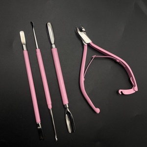 Kit de Manicura y Pedicura SAAR GLOBAL SURGICAL Clásico Rosa de Acero Inoxidable Duradero con Cortaúñas y Herramientas para Adultos - Product Image 1
