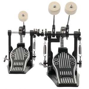 Pedale Professionale Doppio per Grancassa con Martello in Feltro di Lana, Pelle Nera per Batteria, Materiale in Ferro e Alluminio, Pedale Musicale per Kit Batteria, Unità Singola - Product Image 5