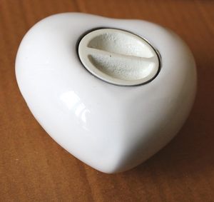 Trending Heart shape metal urn Modern handmade urn Patio decor urn <b>jar</b> Metal urn for ashes - Product Image 4