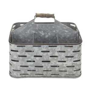 Modern Square Wooden Waterproof Portable Cutlery Caddy Dual Handle Flatware Organizer Kitchen Utensil Holder <b>Tabletop</b> <b>Storage</b> - Product Image 3