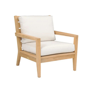 Modern Teak Outdoor Lounge <b>Sofa</b> <b>Set</b> with Waterproof Cushion and Ottoman Garden Balcony Patio Villa Seating - Product Image 4