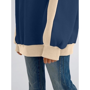 Sweat-shirts légers surdimensionnés personnalisés pour femmes en taille plus pour l'hiver, confortables, décontractés, à manches longues, avec imprimé - Product Image 5