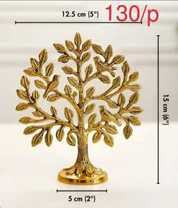 <b>Golden</b> <b>Tree</b> Sculpture Wood Handmade Art Deco Eco-Friendly Lightweight Home Decor Indoor Tabletop Living Room Art Piece - Product Image 4