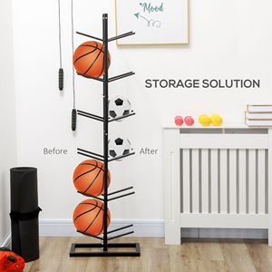 12 Ball Capacity Vertical Basketball <b>Rack</b> Organizer <b>for</b> Gym and <b>Garage</b>-<b>Garage</b> Shelves - Product Image 3