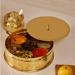 High Quality Brass Spice <b>Box</b> Leak Proof Spice <b>Box</b> For Kitchen Use Antique Brass Kitchen Brass Spice <b>Box</b> - Product Image 6