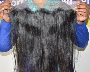 Venta al por mayor 100% Virgen Templo Vietnamita extensiones de cabello humano indio 13*4 Frontal recto estilo crudo sin procesar cabello humano - Product Image 3