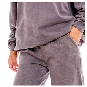 High Quality Drop Shoulder Wholesale Winter <b>Plus</b> Size Breathable Solid Printed Heavyweight Ladies Flare Street-wear Tracksuit - Product Image 5