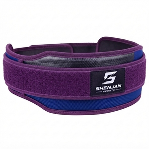 Ceinture de musculation en néoprène pour entraînement à domicile, couleur violette, respirante, durable, réglable - Product Image 1