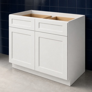 Gabinete de Cocina Inferior Personalizado de 42 Pulgadas, Blanco, Estilo Shaker, 2 Cajones, RTA, Fabricante OEM de Vietnam - Product Image 4