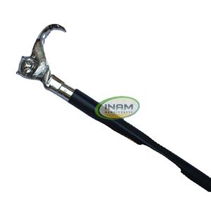 Bâton de marche en bois shisham de qualité spéciale avec incrustation en laiton de styliste poignée de derby/cannes de marche avec incrustation en laiton poignée de derby - Product Image 1