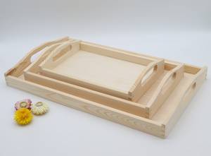 Wooden <b>Tray</b> with Handles Unfinished Serving <b>Tray</b> Rustic Farmhouse Decor Decoupage Blank Housewarming Gift <b>Breakfast</b> in Bed <b>Tray</b> - Product Image 5