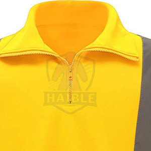 Vestes de travail à capuche zippées réfléchissantes en polaire respirante haute visibilité, chaudes pour l'hiver, certifiées CE, pour hommes - Product Image 5