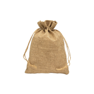 Sac en jute ILAN 9x12cm avec cordon de serrage pour emballage cadeau - Product Image 1