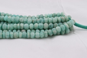 ลูกปัดกลมเหลี่ยมเพชรพลอย AAA Amazonite ขนาด7มม. 8นิ้วอัญมณีหลวมสำหรับทำเครื่องประดับ - Product Image 5