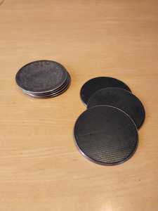 Stylish Hammered Design <b>Silver</b> Floral Metal Drink Coaster Set With Decorative Holder For <b>Coffee</b> <b>Table</b> Bar And Festive Decor - Product Image 2