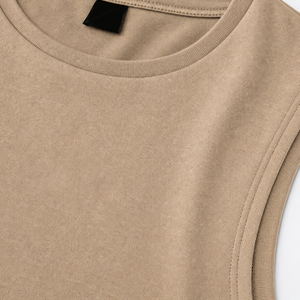 Débardeur violet sans manches pour homme avec imprimé palmier, col rond, décontracté, respirant, en coton tricoté, pour l'entraînement - Product Image 6