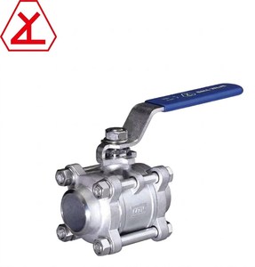 Vanne à boisseau sphérique manuelle en acier inoxydable 3 pièces OEM - Product Image 1