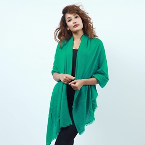 Women's 100% Cashmere/<b>Pashmina</b> Shawl Scarf New Style Green Hand Loomed Plain Weave Winter Warmer Safe Gear Wool Material Printed - Product Image 1