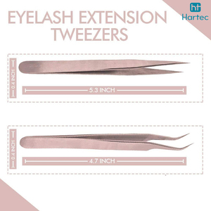 Volume Lash Tweezers For Eyelash Extensions, Curved Tip High Precision Tip Stainless Steel Makeup Beauty Care Tools - Product Image 6