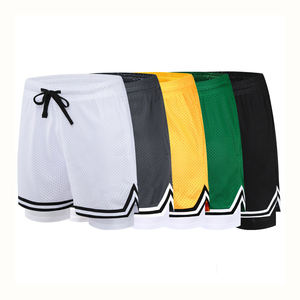 Pantalones Cortos Deportivos Transpirables para Hombre, Ecológicos, de Color Sólido, de Malla de Poliéster, hasta la Rodilla, Personalizados, con Cintura Elástica para Verano - Product Image 1
