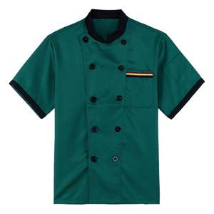 Chaqueta de Chef Unisex de Manga Corta, Doble Botonadura, Uniforme para Restaurante, Cocina y Servicio de Alimentos, Ligera, Opciones Multicolor - Product Image 3