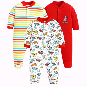 ชุดนอนเด็กอ่อนแบบมีซิป ผลิตจากใยไผ่โดยตรงจากโรงงาน เนื้อผ้านุ่ม ระบายอากาศได้ดี ชุดนอนเด็กวัยหัดเดิน ขายส่งเสื้อผ้า OEM - Product Image 3