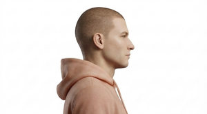 <b>Men's</b> <b>Pink</b> Hooded Sweatshirt Regular Fit Cotton Knitted Casual <b>Hoodie</b> with Front Pocket Autumn Wear - Product Image 4