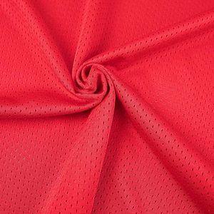 <b>Red</b> V-Neck Mesh Football Jersey Short Sleeve Lightweight Polyester Sport T-Shirt <b>Red</b> Jersey - Product Image 6