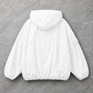 เสื้อฮู้ดดี้ Glory Custom Oversized แบบซิป แต่งผ้าปะติดปะต่อ ลุคใหม่ทันสมัย ผลิตจากผ้าฝ้าย 100%  รับสกรีนโลโก้ตามสั่ง สำหรับทุกเพศ - Product Image 2