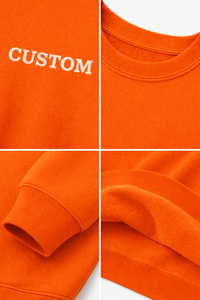 Men's Plain Crew Neck Sweatshirt Custom Logo Cotton <b>Fleece</b> Pullover Casual Winter Wear Wholesale Apparel Manufacturer - Product Image 5