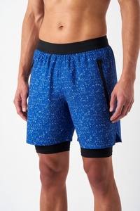 Shorts de course camouflage pour hommes, taille mi-haute élastique, légers, pour le sport, l'entraînement et le fitness (vente en gros) - Product Image 1