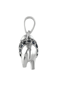 Colgante de Diamante y Zafiro Azul en Plata de Ley 92.5 KLSP-50494 - Product Image 2