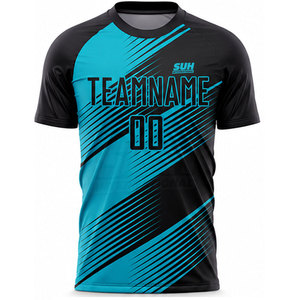 เสื้อฟุตบอลแบบขายส่งสั่งทำได้ตามต้องการ สำหรับทุกเพศ ระบายอากาศได้ดี สวมใส่สบาย แบบซับลิเมชั่น พร้อมสกรีนชื่อและหมายเลขทีมตามสั่ง - Product Image 1