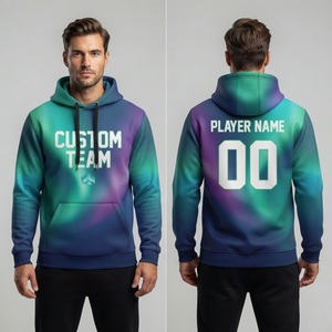 Sudadera con Capucha Personalizada por Sublimación con Diseño Personalizado en Color Degradado para Uso Unisex en Fútbol, Baloncesto y Fitness - Product Image 5