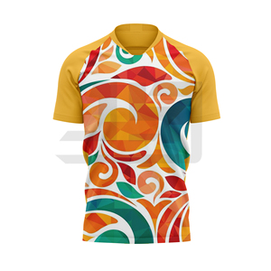 Breathable 100% Polyester Football Jersey Lightweight Printed Athletic Uniform Short Sleeve Front Custom Team Name for SPORTS - Product Image 6