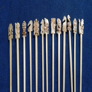 Palillos para el Cabello de Hueso Tallados a Mano, Ecológicos, Horquillas de Hueso Bovino Estilo Vintage para Mujer, Accesorios - Product Image 4