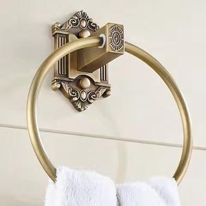 U Shaped Metal Towel Ring Wall Mounted Black Industrial Style Rust Resistant Bathroom Storage Holder Single Tier Towel Holder - Product Image 6