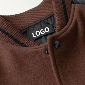 Nueva chaqueta Varsity personalizada para hombre PU de alta calidad con mangas de cuero de chenilla bordadas estilo Letterman de béisbol de invierno - Product Image 4