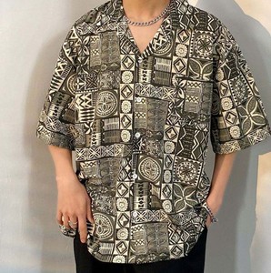 Chemise décontractée à manches courtes pour homme, imprimé floral surdimensionné, col rabattu, style estival - Product Image 4
