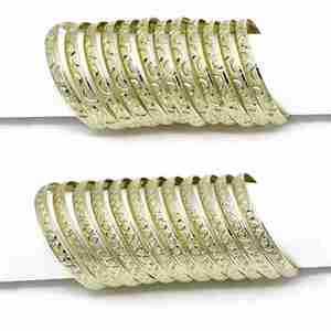 Juego de Brazaletes de Latón Chapado en Oro de 14K, 18K y 24K, Diseño Mixto al por Mayor, Brazaletes Tradicionales de Oro, Joyería de Moda Chapada en Oro, Oro Joyería - Product Image 4