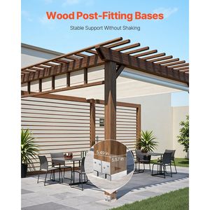 Pali in Acciaio al Carbonio Zincato 6x6 per Carichi Pesanti, 10 Pezzi, Dimensione Interna 5.49x5.57 pollici/139.5x141.5mm, Ancoraggio per Pali in Cemento Zincato - Product Image 2