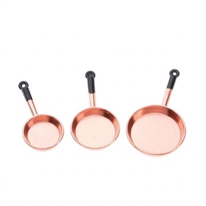 Energinox Wholesale Handcrafted Authentic <b>Copper</b> <b>Frying</b> <b>Pan</b> Cookware With Non Coating Wood Hand Grip For Gas Induction Cooker - Product Image 3