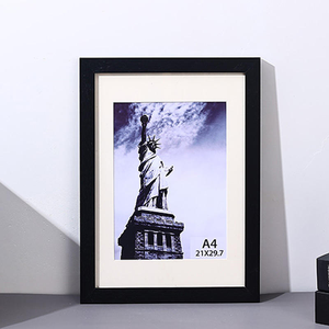 Black Decorative Wall Picture 4X6 5X7 for Home Decoration Europe Style Custom Size MDF Wood Photo <b>Frame</b> Simple A3/<b>A2</b> Option - Product Image 2