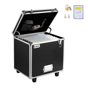 Scatola Portadocumenti Professionale con Manico Telescopico 15.6x12.6x15 Pollici, Valigetta Mobile con Chiusura e Scomparto Interno - Product Image 1