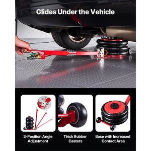 Martinetto Pneumatico a Tre Sacche da 5 Tonnellate/11023 Libbre, Sollevamento Rapido 4-10s, Altezza 18,3 Pollici/464 mm, per Tubi in Acciaio e Auto - Product Image 5