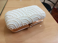 Nuevo Bolso de Mano Unisex Multicolor para Novia, Cartera de Noche, Moderno, Hecho a Mano, con Grabado, Pedrería, Perlas, Tamaño Personalizado, a la Moda