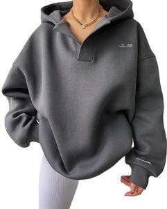 Femmes streetwear sweat à capuche pull polaire sweat à manches longues chaud hiver mode surdimensionné doux vêtements d'extérieur décontracté - Product Image 1