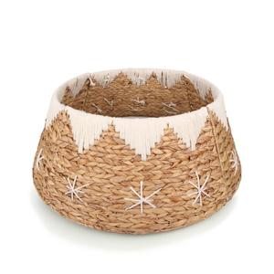 กระโปรงต้นคริสต์มาสวินเทจจากผักตบชวา งานถักทอธรรมชาติ เป็นมิตรกับสิ่งแวดล้อม พร้อมงานถักมาคราเม่ ขายดีที่สุด - Product Image 2