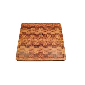 Planche à découper rectangulaire à motif écossais au design classique, en bois d'acacia massif, pour la cuisine - Product Image 4